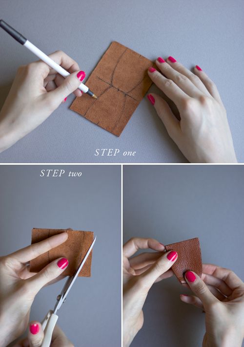 step by step instructions on how to make a leather wallet