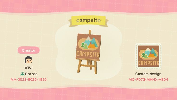 an animal crossing game with the words campsite on it