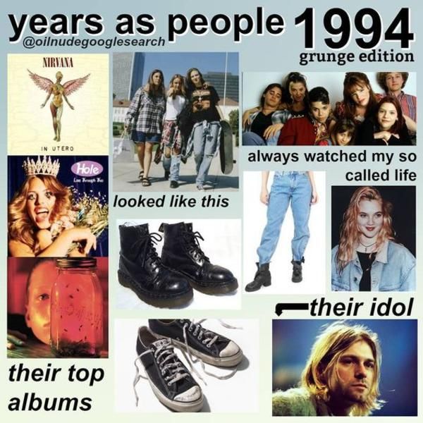 Grunge 1994 | If Countries Were People | Know Your Meme 90s Rock Fashion, Rock Grunge Outfits, 1990s Fashion Grunge, Grunge 1990s, 90s Grunge Outfits, 90s Grunge Aesthetic, Top Albums, 90s Fashion Grunge