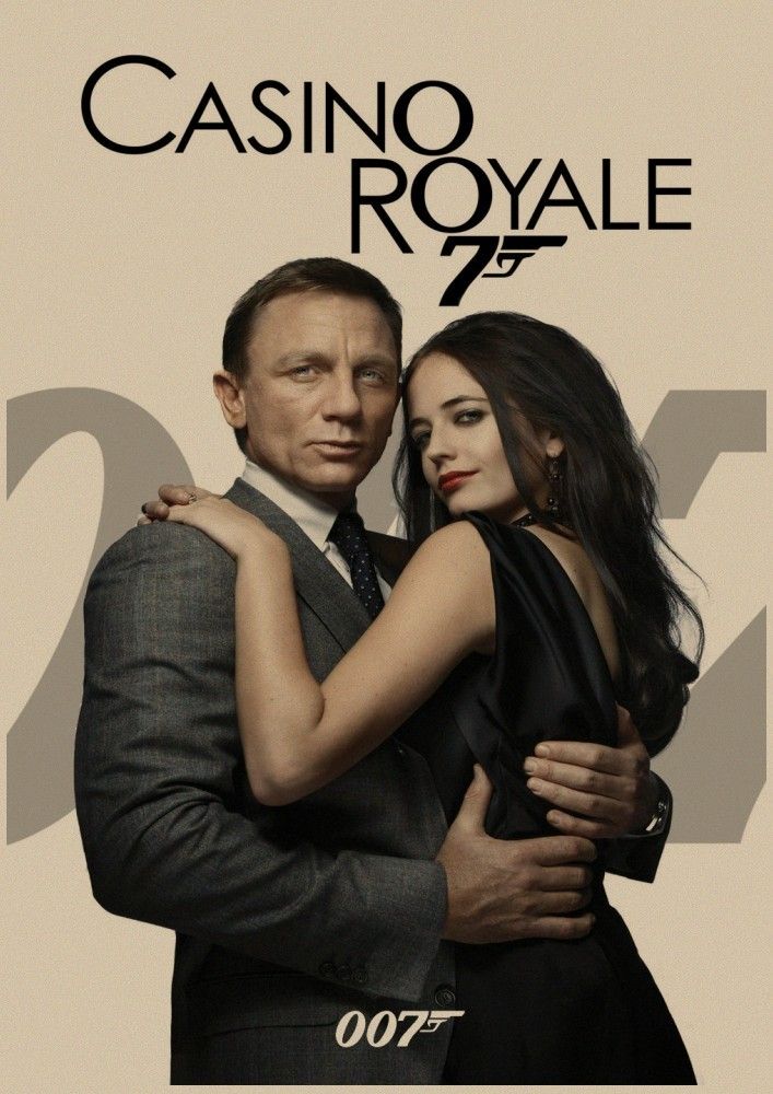 the poster for casino royale starring james bond and his beautiful wife, lady in black