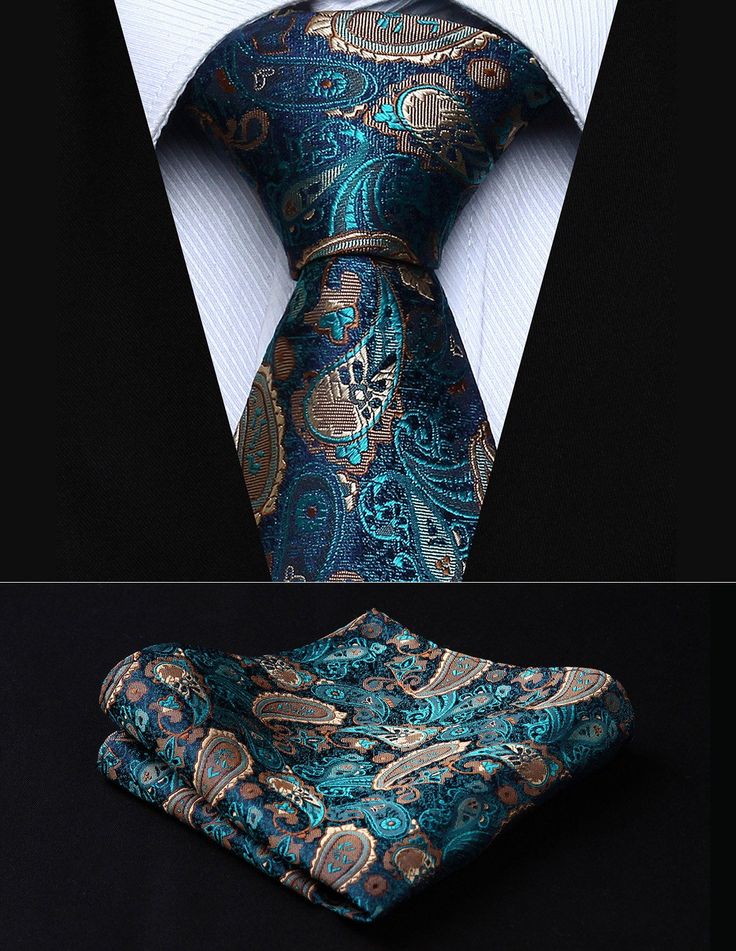 Pheasant Feather Paisley Tie and Handkerchief Pocket Square Styles, Pheasant Feather, Ties Mens Fashion, Necktie Set, Brown Paisley, Paisley Tie, Fashion Suits, Sharp Dressed Man, Mens Fashion Suits