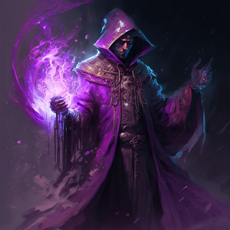 a man in a hooded jacket holding a purple ball and wearing a hood with his hands out