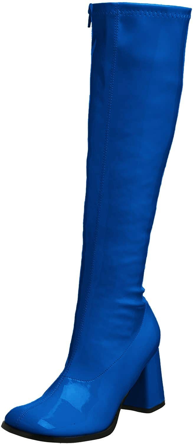 PRICES MAY VARY. Retro knee-high boot featuring square toe and block heel Thick Calves, Batgirl Costume, Ellie Shoes, Gogo Boots, White Boots, Boots Knee, Kpop Outfits, Knee High Boots, Knee High