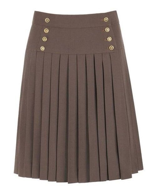 Work Dresses Professional, Brown Pleated Skirt, Knife Pleated Skirt, Applique Skirt, Fur Skirt, Pleated Skirt Outfit, Skirt Diy, Knife Pleat, Pleated Skirt Dress