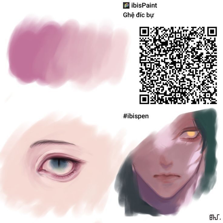 three different colored eyes are shown with qr code on the left and right side