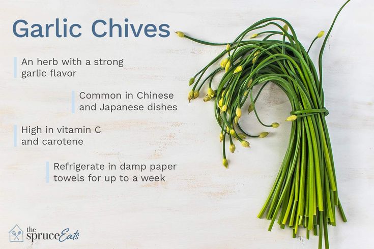 garlic chives on a white board with instructions