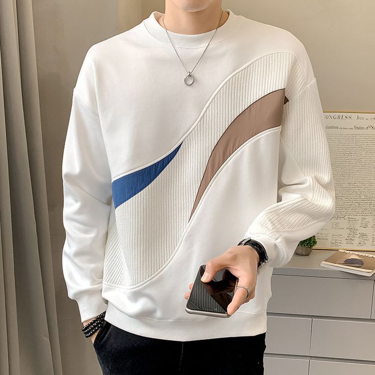 Product information: Style: youth popular Material Composition: Polyethylene Terephthalate (Polyester) 60% Cotton 35% Polyurethane Elastane (Spandex) 5% Color: black, white Size Information: Size: M/L/XL/XXL/3XL/4XL Size/cm length bust sleeve height M 65.5 98 54 166-170 L 67 102 55 170-175 XL 68.5 106 56 175-180 2XL 70 110 57 180-185 3XL 71.5 114 58 185-190 4XL 72.5 118 59 over190 Note: 1. Asian sizes are 1 to 2 sizes smaller than European and American people. Choose the larger size if your size Cool Sleeves, Trendy Fashion Tops, Digital Print Fabric, Bottoming Shirt, Top Sweater, Mens Spring, Spring And Autumn, Shirt Top, Men Dress