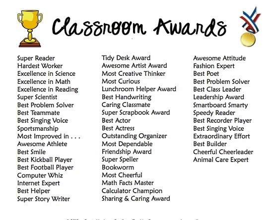 a poster with the words, classen awards and other award winners on it's side