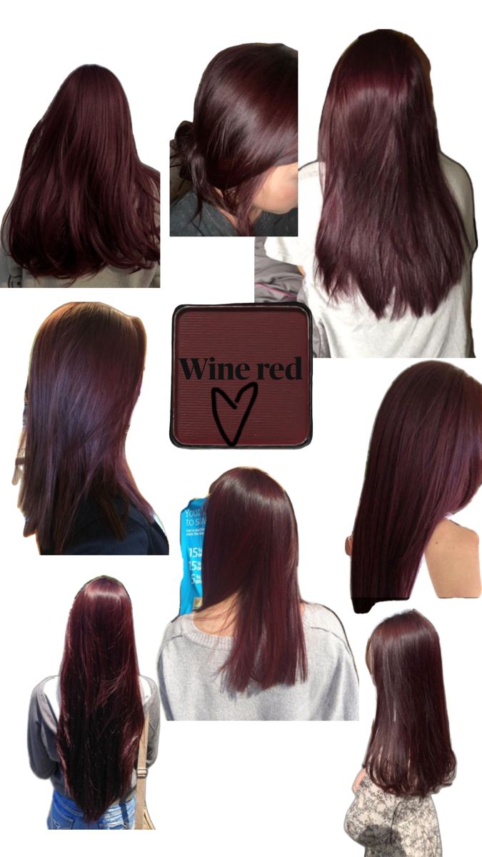 Wine Hair Color, Red Hair Color Ideas, Cherry Red Hair, Wine Red Hair, Wine Hair, Red Hair Inspo, Cherry Hair, Hair Tint, Hair Inspiration Long