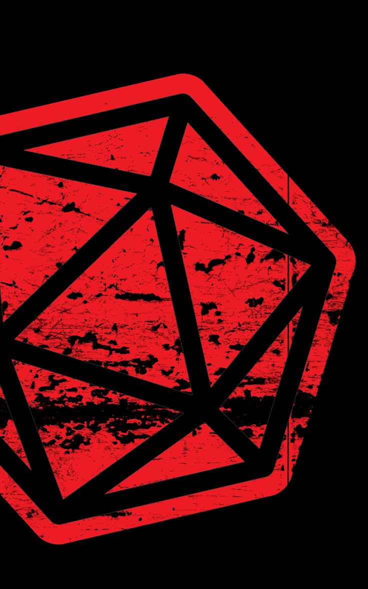 a red and black object on a black background with grungy lines in the middle