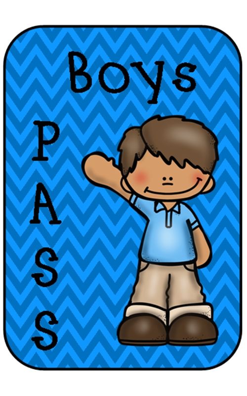 a boy with his hands up and the words boys pass in front of him on a blue chevron background