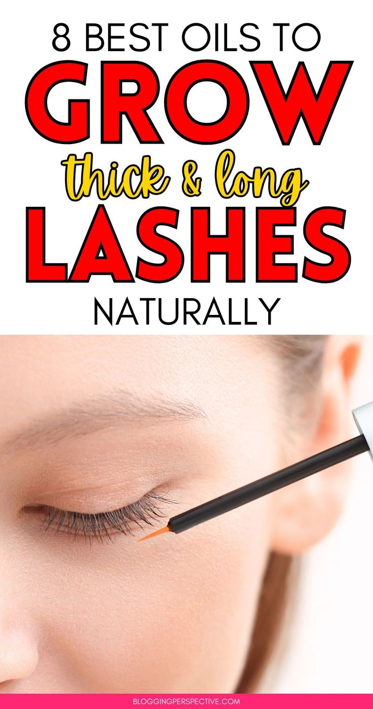 Looking for the best oil for eyelash growth? These 8 oils will help you grow eyelashes naturally and give you longer, healthier lashes. Learn how to grow eyelashes with natural methods and incorporate these eyelash growth DIY tips into your routine. Visit the blog for more eyelash growth tips and find out how to make your own diy lash serum for gorgeous long lashes! What To Use To Make Your Eyelashes Grow, How To Make Your Eyelashes Longer Naturally, What Makes Eyelashes Grow, Lash Oil Longer Eyelashes, How To Grow Back Eyelashes, How To Grow My Eyelashes, How To Make Lashes Grow, Eyelash Growth Tips, How To Apply Lash Serum