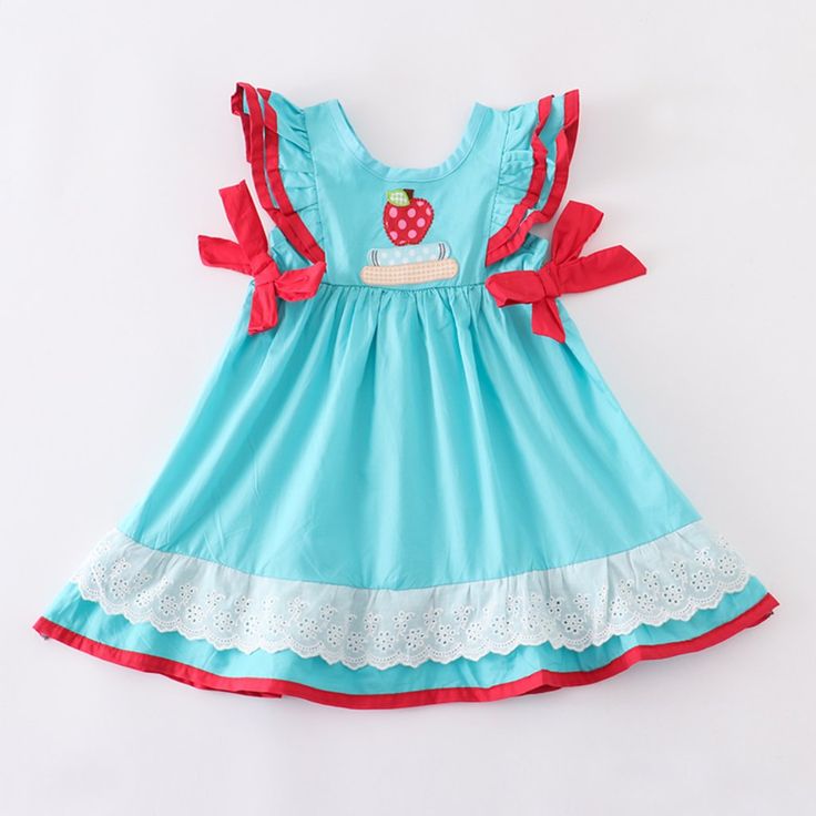 Brand New In Package 100% Cotton Playful Ruffled Dresses For School, Cute Blue Dress For School, Cute Blue School Dress, Girls Navy Dress, Minnie Dress, Lace Ruffle Dress, Girls Back, Princess Flower Girl Dresses, Scarlett Dresses