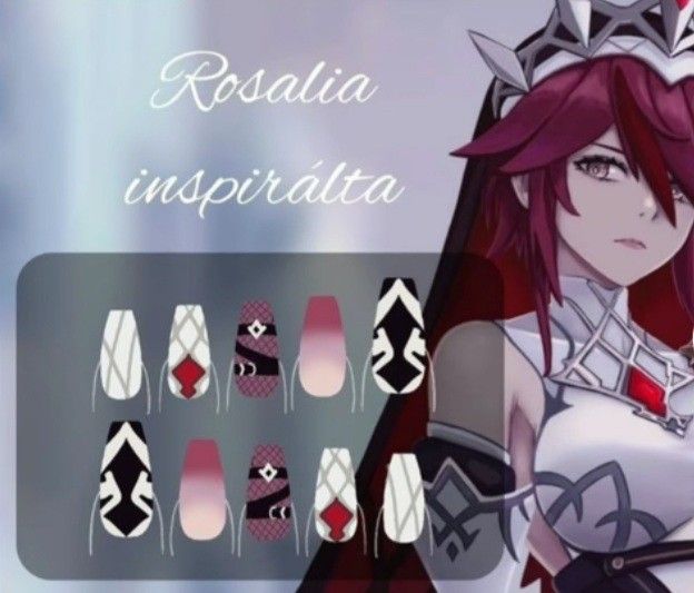 Genshin Impact Nails Design, Genshin Impact Nails, Genshin Nails, Anime Nail Art, Anime Nail, Nail Art Idea, Fake Nails Designs, Anime Nails, Cute Acrylic Nail Designs