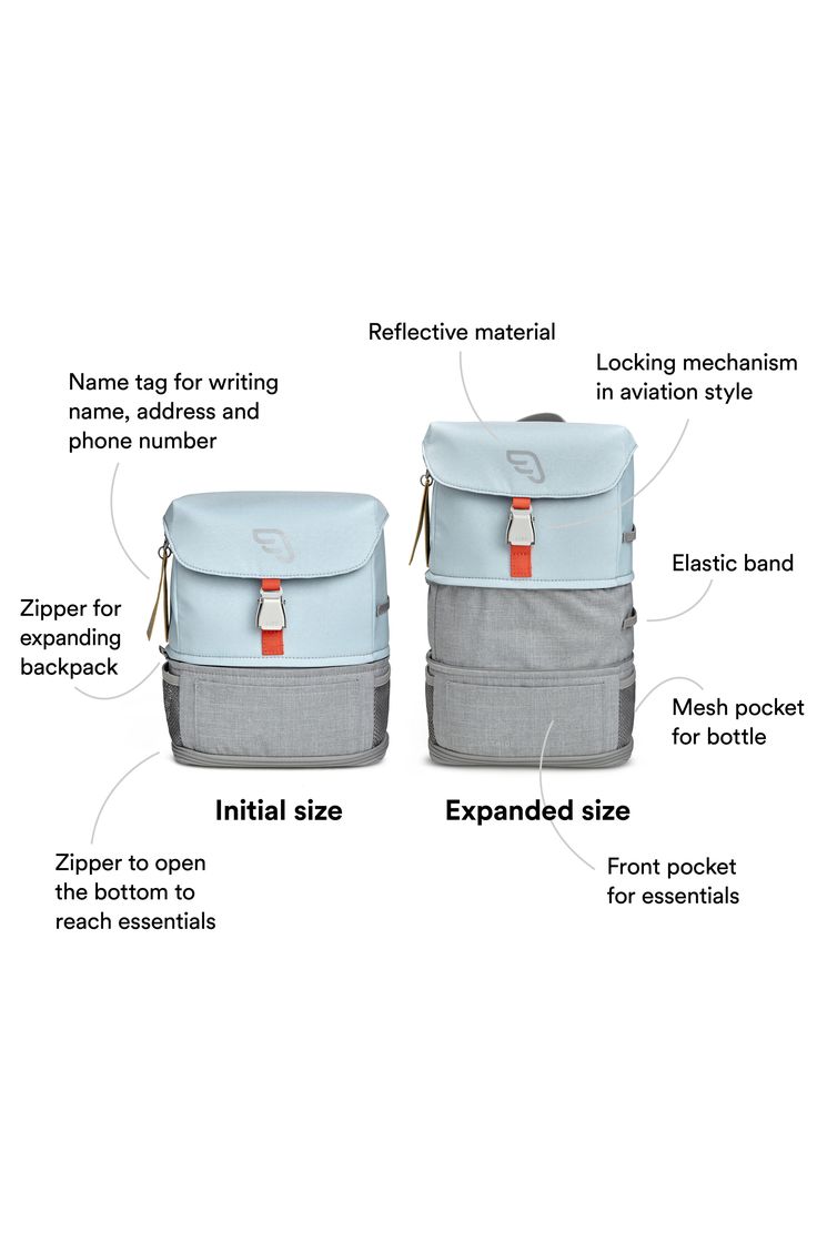 Aviation-inspired details add a fun twist to a kids' backpack built for air travel convenience. It has a pull-out seat pad for added comfort and has a zippered expander panel so it will grow with your little traveler. Style Name:Stokke Jetkids By Stokke Crew Expandable Backpack (Kid). Style Number: 6093450. Versatile Blue Backpack For Outdoor Activities, Functional School Backpack Luggage, Blue Functional Travel Accessories For Outdoor Activities, Functional Blue Backpack Luggage, Functional Blue Travel Accessories For Outdoor Activities, Functional Travel Accessories With Zipper Closure For School, Functional Luggage For Back To School Travel, Functional Blue Luggage For On-the-go, Functional Blue School Luggage