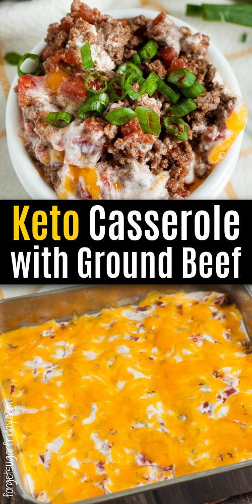 keto casserole with ground beef and green onions