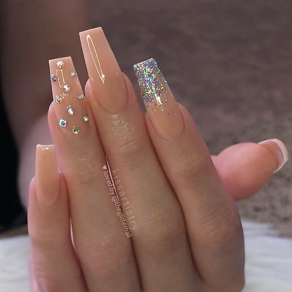 Tapered Square Nails, Long Nail Designs, Ombre Acrylic Nails, Fall Acrylic Nails, Long Acrylic Nails Coffin, Coffin Nails Long, Nail Swag, Bling Acrylic Nails, Acrylic Nails Coffin Short