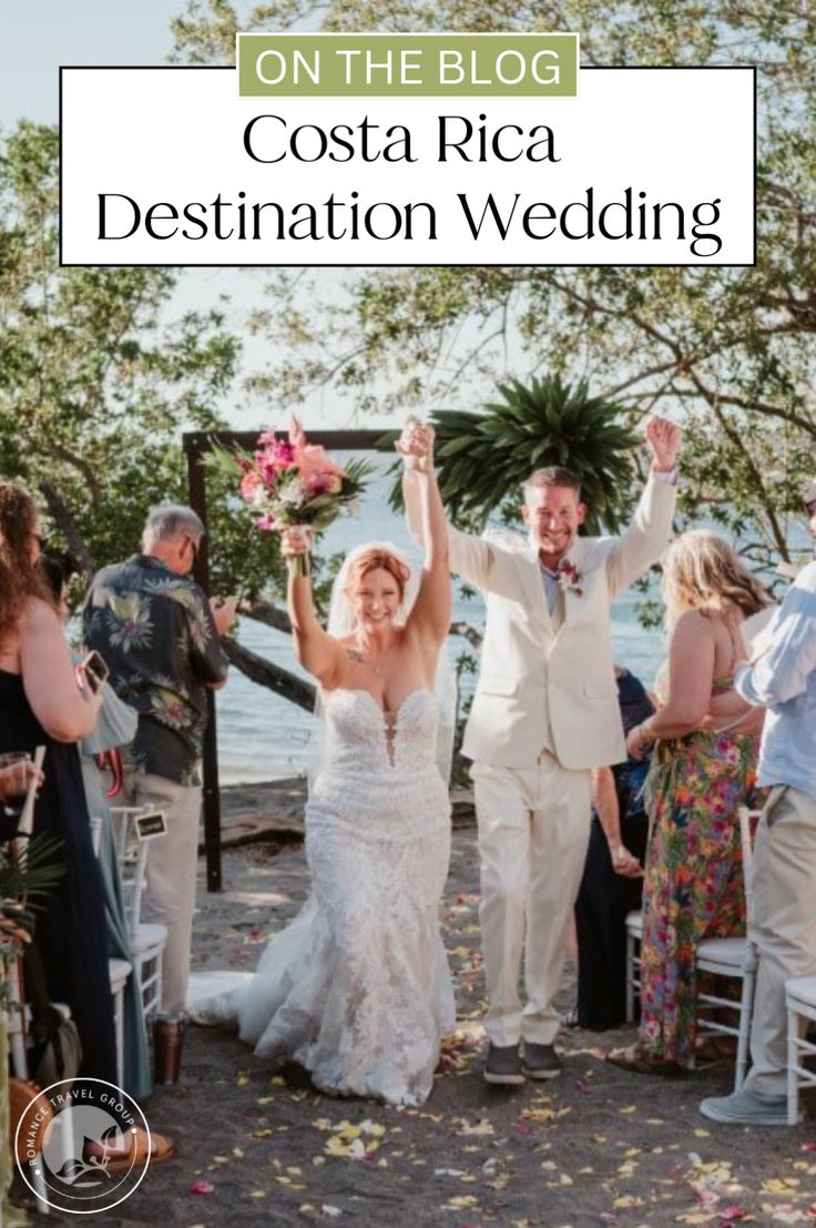 a bride and groom walking down the aisle at their destination wedding on the blog costa rica destination wedding