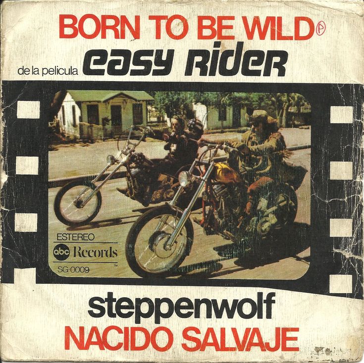 an advertisement for the movie born to be wild with two men on motorcycles in front of them