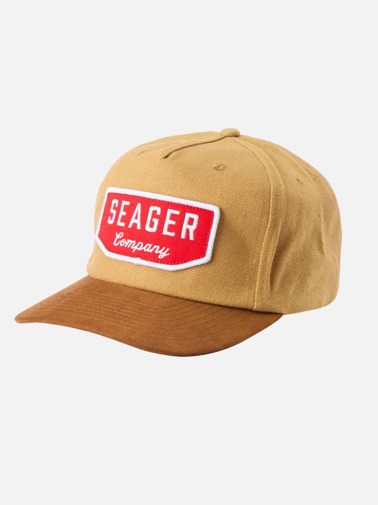 Seager Wilson Snapback Khaki Brown Hat ballcap mens accessories mens clothing store neutrals Kempt Athens Georgia menswear Vintage Trucker Hat With Logo Patch And Curved Bill, Vintage Cotton Trucker Hat With Curved Bill, Cotton 5-panel Trucker Hat With Embroidered Patch, Canvas Snapback Hat With Embroidered Logo, Logo Patch Snapback Hat For Baseball Season, Sports Logo Patch Six-panel Snapback Hat, Adjustable Six-panel Snapback Hat With Logo Patch, Cotton Snapback Baseball Cap, Cotton 5-panel Trucker Hat With Logo Patch