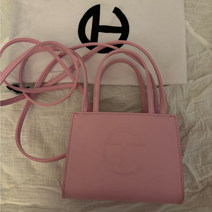 Telfar Small Bag In Bubblegum Pink. Gently Used. Comes With Dust Bag Pictured. Telfar Small Bag, Telfar Bags, Bubblegum Pink, Small Bag, Bubble Gum, Pink Red, Pink Color, Dust Bag, Bag Lady