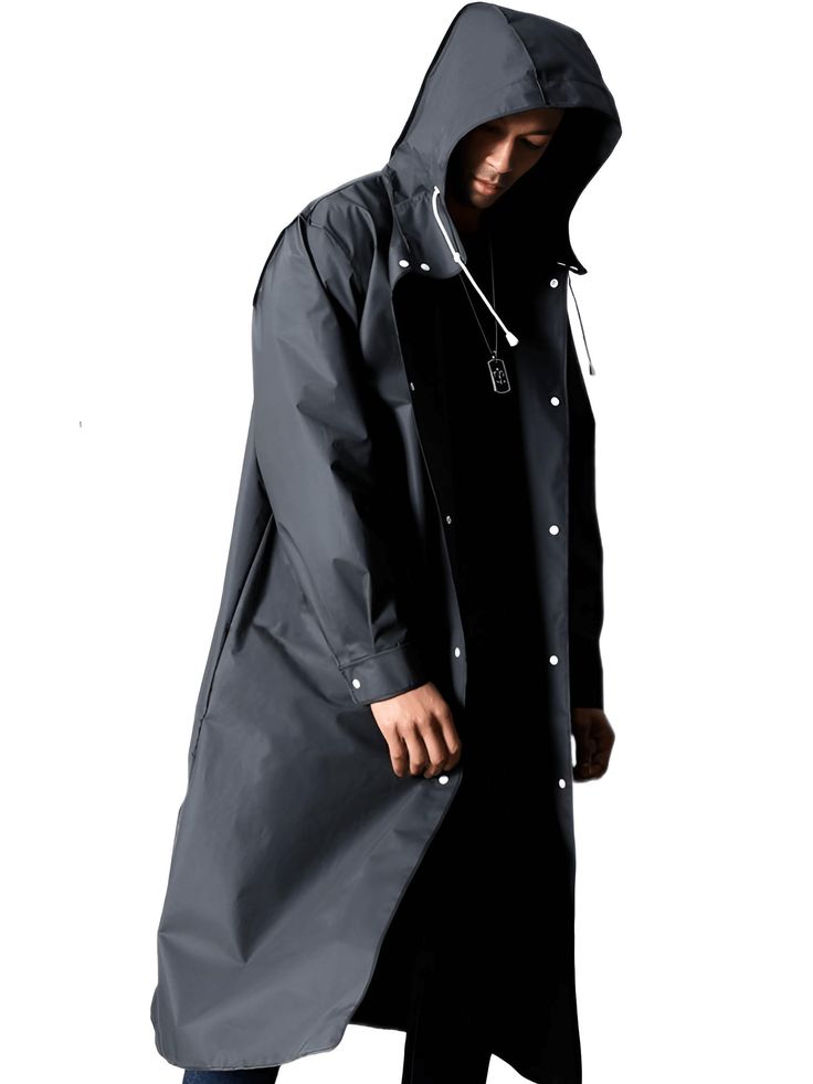 Stay dry and stylish with the Adult's Black Waterproof Long Raincoat. Designed to keep you protected from the rain, this raincoat is made from high-quality waterproof material that will keep you dry even in the heaviest downpour. Its long length provides extra coverage, ensuring that you stay completely dry from head to toe. The sleek black color adds a touch of sophistication to your rainy day attire, making it perfect for both casual and formal occasions. With its durable construction and comfortable fit, this raincoat is a must-have for any adult looking to stay dry and fashionable in wet weather.The adjustable drawstring hood provides additional coverage, while the front zipper closure keeps you secure and dry in any weather condition.With practicality in mind, this raincoat also inclu Nylon Raincoat With Pockets For Rainy Season, Hooded Black Outerwear With Storm Flap, Black Nylon Windbreaker For Rainy Weather, Winter Black Raincoat With Storm Flap, Black Winter Outerwear With Storm Flap, Black Raincoat With Pockets, Black Long Sleeve Raincoat For Outdoor, Functional Nylon Raincoat For Rainy Season, Black Long Sleeve Raincoat With Pockets