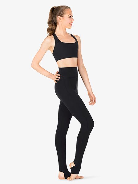 Capezio Womens High Waist Stirrup Dance Leggings Fitted Full Length Leggings For Barre, Fitted Full-length Leggings For Barre, Fitted Sporty Leggings For Barre, Sporty Fitted Leggings For Barre, Sporty Fitted Bottoms For Barre, High Stretch Dancewear Tights For Barre, High Stretch Tights For Barre Dancewear, Fitted Athleisure Leggings For Barre, Compression Dancewear Bottoms For Barre