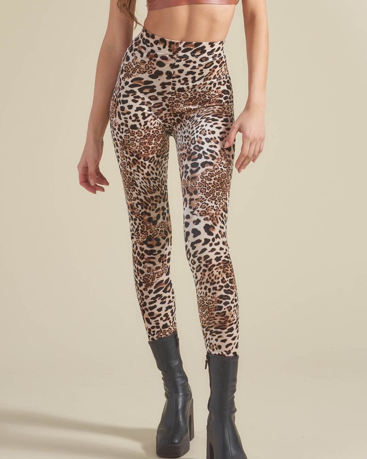 Women's Velvet Leggings - Tan, Leopard Velvet leggings for women in Arabian Leopard print combine luxury and style in one chic package! Soft, stretchy, and perfect for any occasion, these fashion leggings are a wardrobe staple must-have for fashionistas seeking cozy comfort and a bit of wild flair. Arabian Leopard Characteristics FREEDOM - INTELLIGENCE - LEADERSHIPThe Arabian Leopard can easily adapt to any circumstance. This Spirit finds comfort in many different social environments, yet they a Mascara Leggings Leopard Done, Black Leopard Leggings, Printed Leggings Velvet, Cheetah Print Leggings, Leopard Workout Leggings, Social Environment, Leopard Print Leggings, Animal Print Outfits, Velvet Leggings