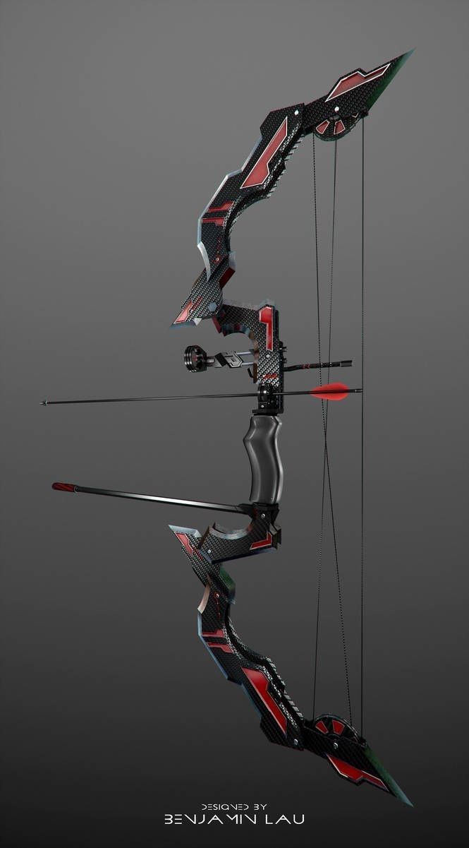 an artistic rendering of a bow and arrow