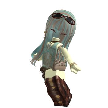 an animated girl with blue hair and sunglasses