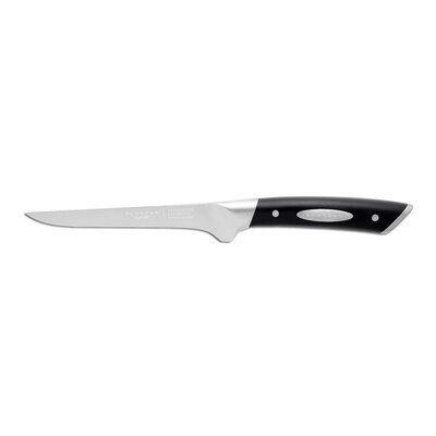 a black and white knife on a white background