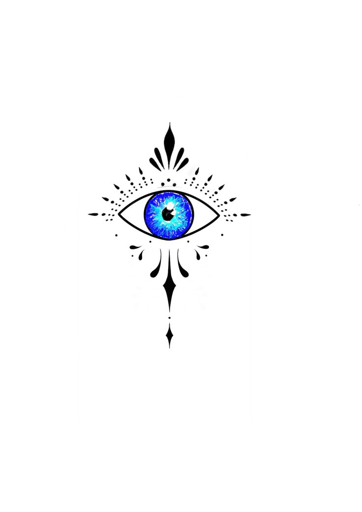 an all seeing eye tattoo design on a white background