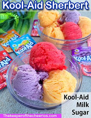 three bowls filled with different colored ice cream