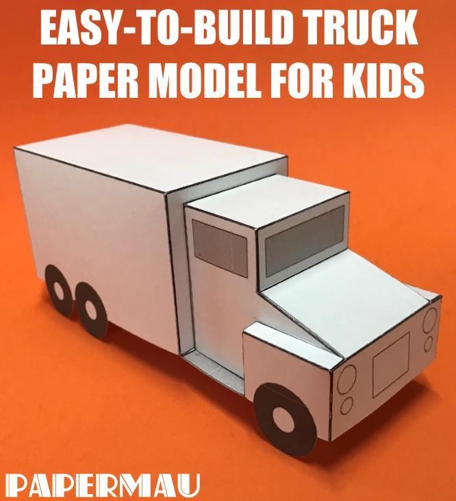 an easy to build truck paper model for kids