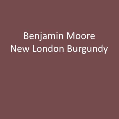 an image of the cover for benjamin moore's new london burgundy