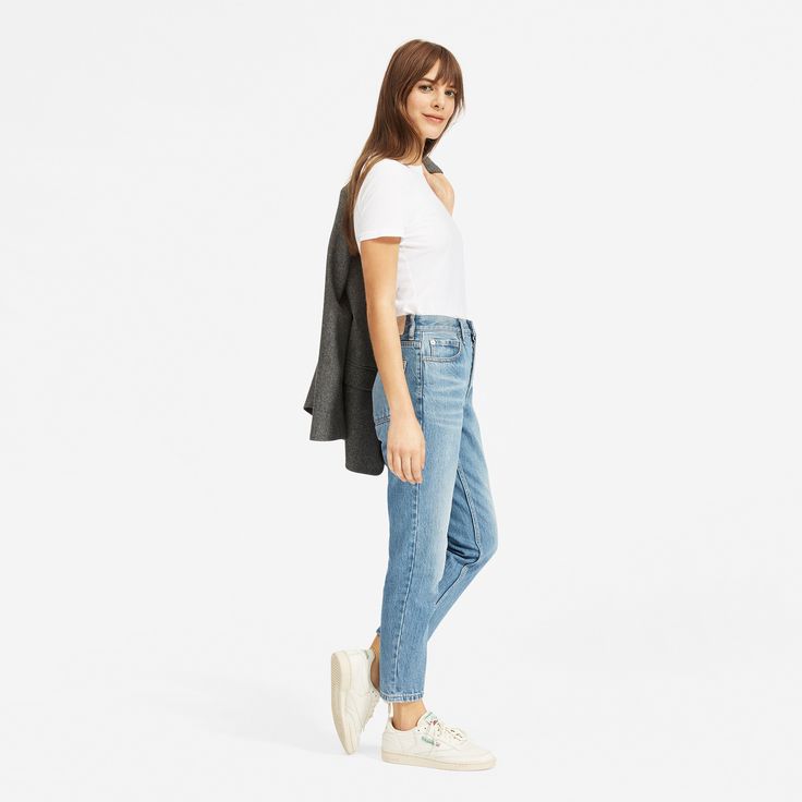 Women’s ’90s Cheeky Straight Jean | Everlane Spring Dark Wash Mom Fit Jeans, Dark Wash Mom Fit Jeans For Spring, Trendy Mid-rise Jeans For Elevated Casual, Trendy Mid-rise Jeans For Elevated Casual Occasions, High Rise Cropped Denim Jeans For Everyday, Chic High Rise Jeans For Everyday, Mid-rise Cropped Jeans In Denim Blue For Everyday, Straight Leg Medium Wash Jeans For Elevated Casual, Spring Casual Straight Leg Jeans