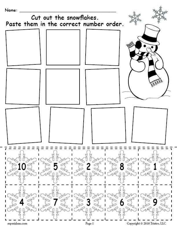 FREE Printable Snowflake Number Ordering Worksheet Numbers 1-10! Preschool Winter Worksheets, Worksheet Numbers, Number Ordering, Winter Worksheets, Worksheet For Preschool, Worksheets For Preschoolers, Free Preschool Worksheets, Christmas Worksheets, Winter Kindergarten