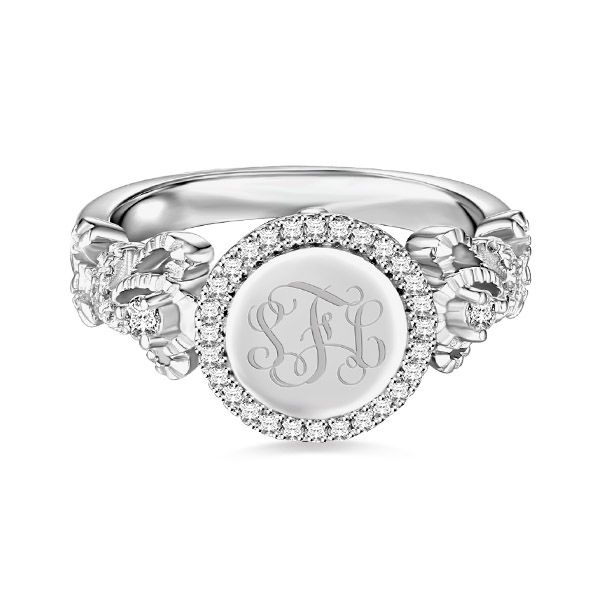 Engraved Sterling Silver Crown Monogram Ring Gold Jewellery Wallpaper, To A Special Person, Name Necklace Silver, Silver Monogram, Jewelry Displays, Monogram Ring, Jewelry Website, Silver Crown, Monogram Necklace