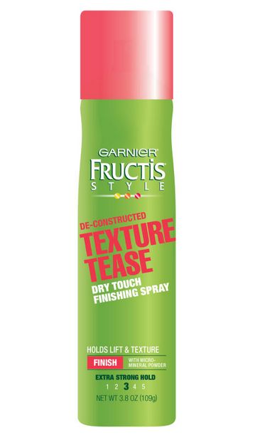 20 amazing drugstore beauty products you DON'T already know about: Garnier Fructis hair texture tease Best Drugstore Products, Drugstore Beauty Products, Drugstore Products, Texture Spray, Garnier Fructis, Cheap Beauty Products, Pelo Afro, Finishing Spray, Beauty Products Drugstore