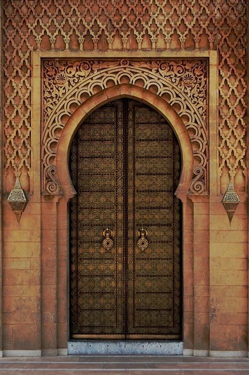 an intricately designed entrance to a building