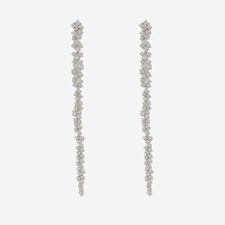 925 sterling silver, cubic zirconia measurement: 69.86mm/2.75in Cubic Zirconia, Sterling Silver Earrings, Silver Earrings, 925 Sterling Silver, Sterling Silver, Silver