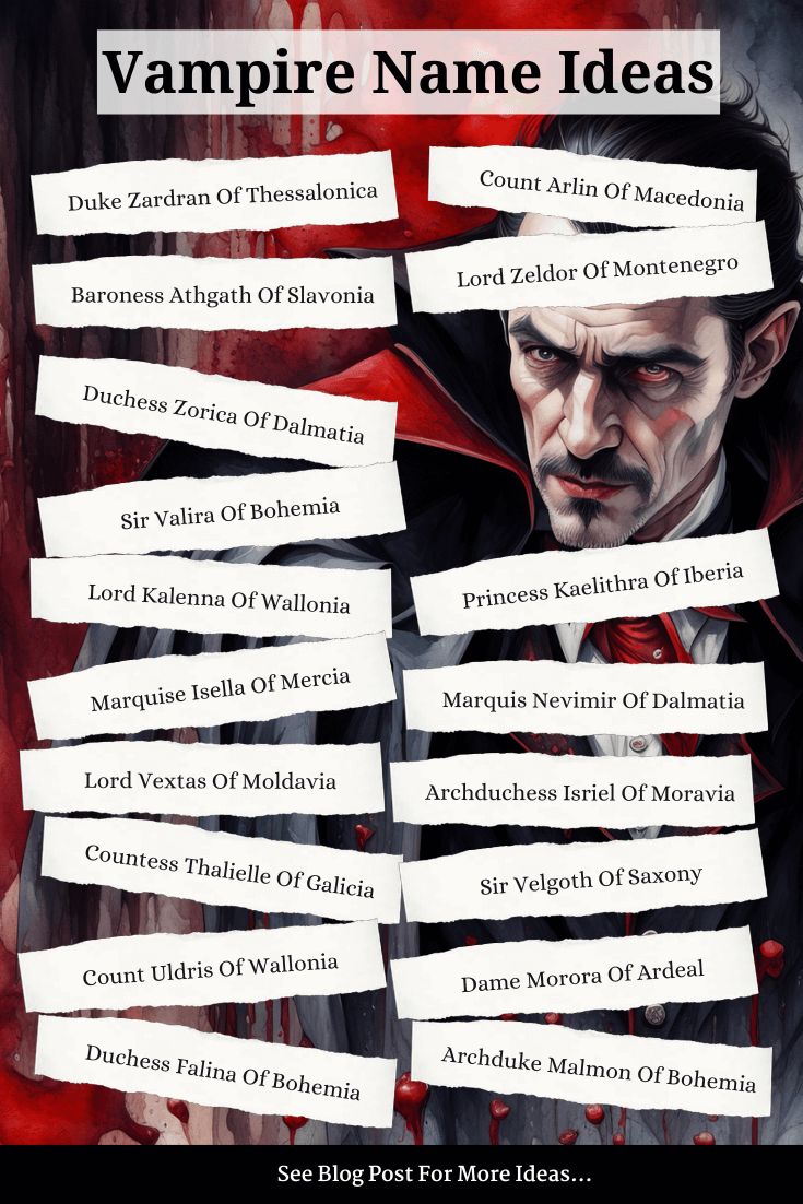 the vampire name ideas for halloween