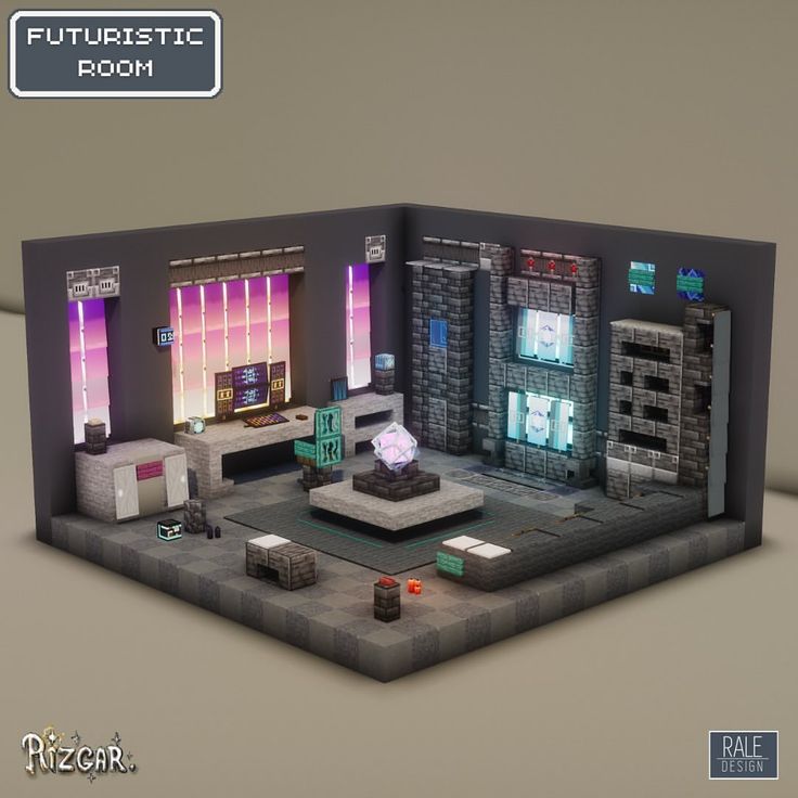 Minecraft Mad Scientist Lab, Minecraft Workstation Ideas, Minecraft Sci Fi Interior, Auto Smelter Minecraft, Minecraft Space Build, Cyberpunk Minecraft Builds, Minecraft Workstation, Minecraft Room Designs, Minecraft Interior Ideas