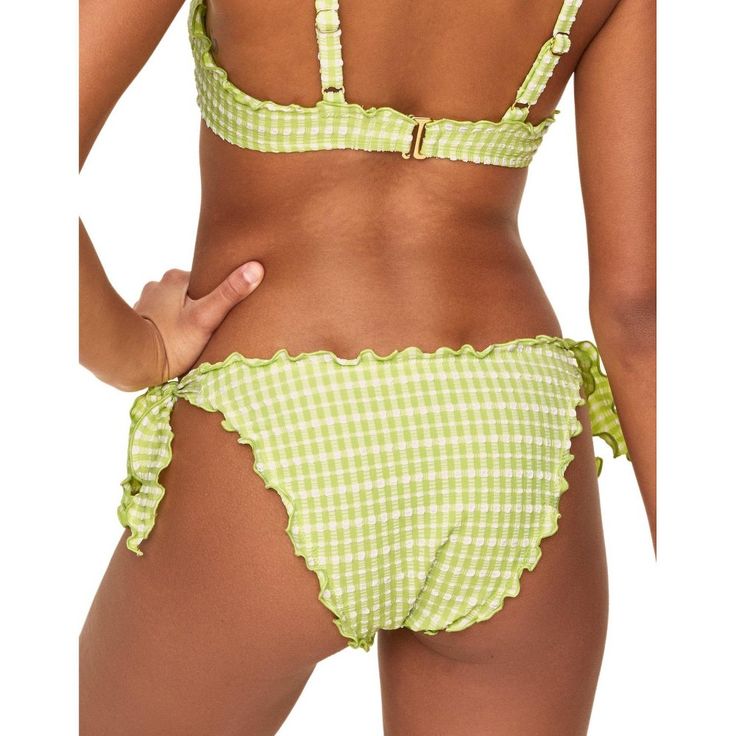 Crafted from high-quality materials, this swim panty is both comfortable and durable, ensuring it will last through countless swims and outings. The soft and stretchy fabric is designed to provide maximum comfort and support, while ensuring a secure and customizable fit. Strap Swimwear, Shipt Shopper, Gingham Fabric, Daiquiri, Adore Me, Cheeky Bikinis, Swimwear Fashion, Swimwear Tops, Stretchy Fabric