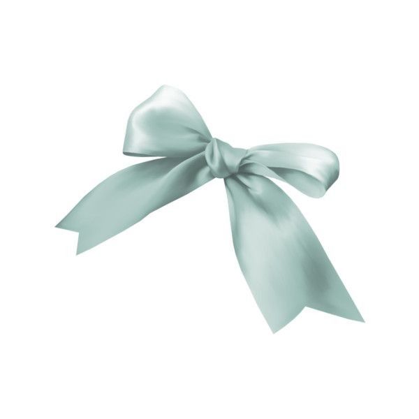 a light green bow on a white background