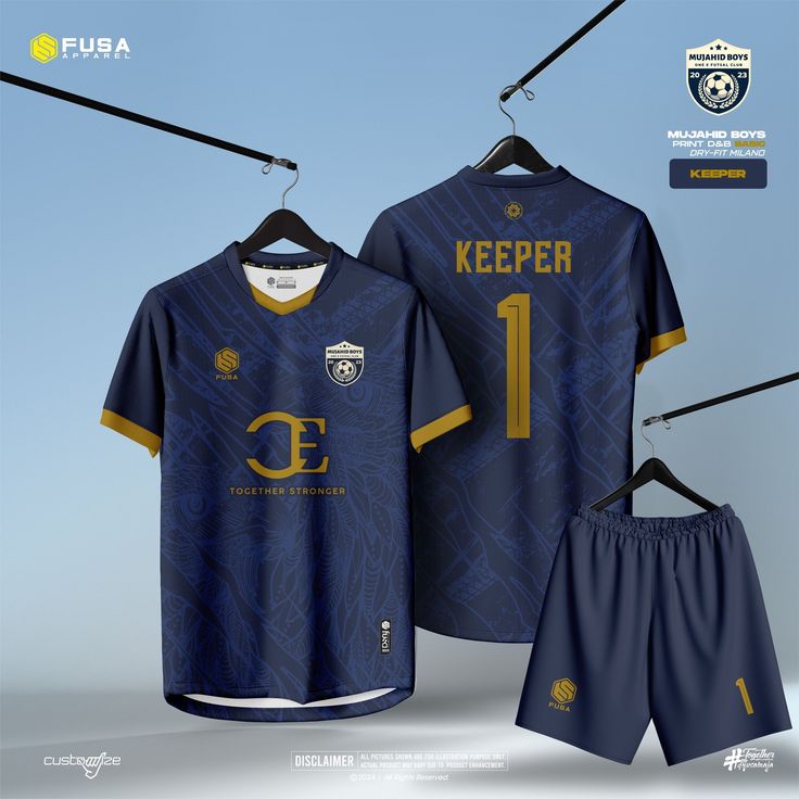 a soccer jersey and shorts with the number one on it