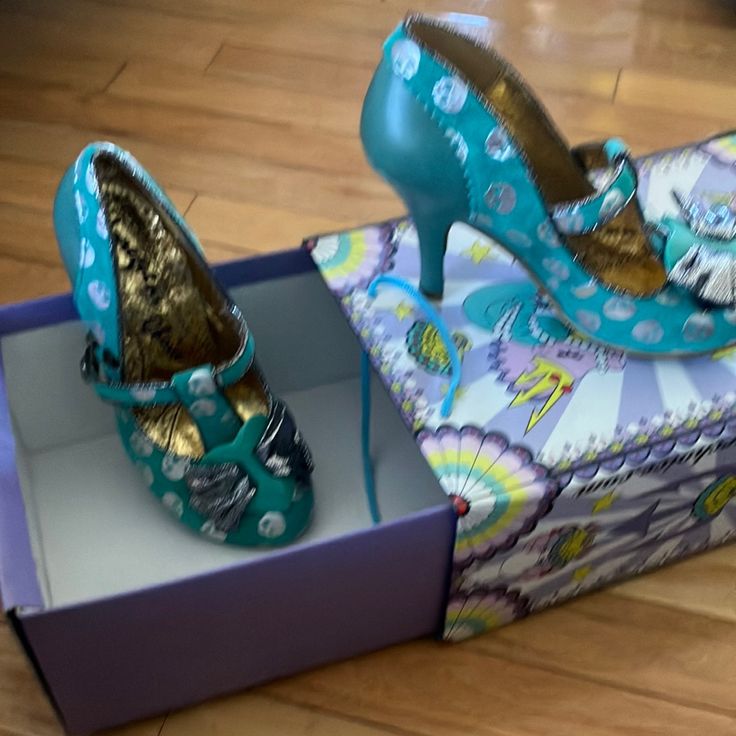 Turquoise Skull And Bow Heels. Irregular Choice. 7.5. Never Worn And Perfect Condition, With Box. Beautiful, Fun Shoes Perfect For Holiday Parties. Elegant Turquoise Heels For Party, Elegant Turquoise Party Heels, Turquoise Pointed Toe Party Heels, Turquoise Heels For Party, Turquoise High Heels For Party, Irregular Choice Heels, Funky Party, White Heels Wedding, Fun Shoes