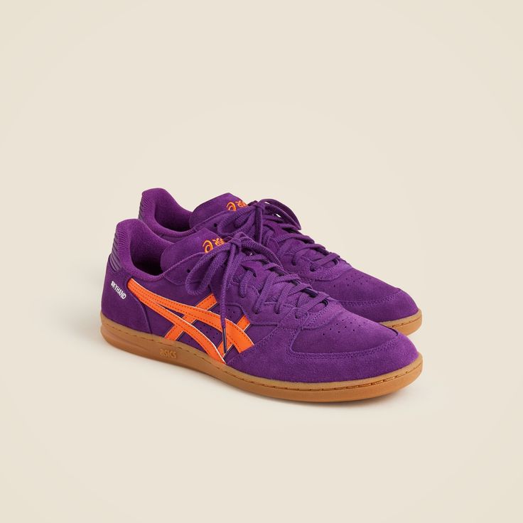 ASICS® SKYHAND™ OG suede sneakers Casual Purple Suede Sneakers, Purple Suede Sneakers With Round Toe, Custom Lace-up Suede Sneakers With Boost Midsole, Custom Suede Sneakers With Boost Midsole, Purple Suede Lace-up Sneakers, Custom Suede Lace-up Sneakers With Boost Midsole, Mid-top Suede Skate Shoes With Boost Midsole, Sporty Suede Skate Shoes With Boost Midsole, Custom Suede Sneakers With Vibram Sole For Streetwear