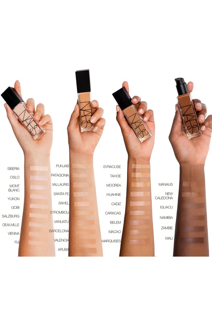 What it is: A lightweight foundation with 16 hours of fade-resistant wear with buildable, medium-to-full coverage that looks and feels natural.What it does: There’s longwear and then there’s strongwear. NARS’ first 16-hour foundation is untraceable, unstoppable and unlike anything else. The long-wearing, nondrying foundation is lightweight and radiant and delivers high coverage that's super natural, too. The transfer-resistant, sweat-resistant, breathable formula stays color-true all day and con Foundation Nars, Bright Summer Acrylic Nails, Nars Foundation, Lightweight Foundation, Overnight Beauty, Tips Skincare, Brunette Balayage Hair, How To Apply Foundation, Foundation Shades