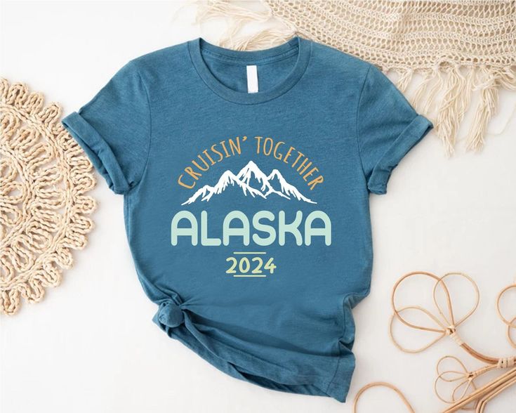 "Alaska Cruise Shirt, Family Cruise Shirts, Alaska Cruise 2024 Shirt, Matching Cruise Tees, Alaska Family Trip Tshirts, Alaska Vacation Shirt --- How To Order ----- 1-) Please, check and review all the photos. 2-) Choose your t-shirt size and color. *Different styles of shirts may have different shades of same color choice due to different manufacturer brands. *For this reason, we recommend you to match shirts from the same styles if you want precisely matching colors (ex. Unisex, V-necks, Toddler, etc.). 3-) Click add to cart. You can go back to add more shirts. 4-)Click \"Proceed to check out\". 5-)When you check out, you can add a note to seller for any request. ----- Unisex Shirts ----- * Unisex t shirt fits like a well-loved favorite, featuring a crew neck, short sleeves and designed Alaska Family Vacation, Family Vacation Tshirt, Vacation Tshirt, Alaska Trip, Vacation Tshirts, Travel Tshirt, Alaska Vacation, Family Cruise Shirts, Travel Tees